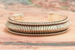 Artie Yellowhorse Sterling Silver Native American Bracelet